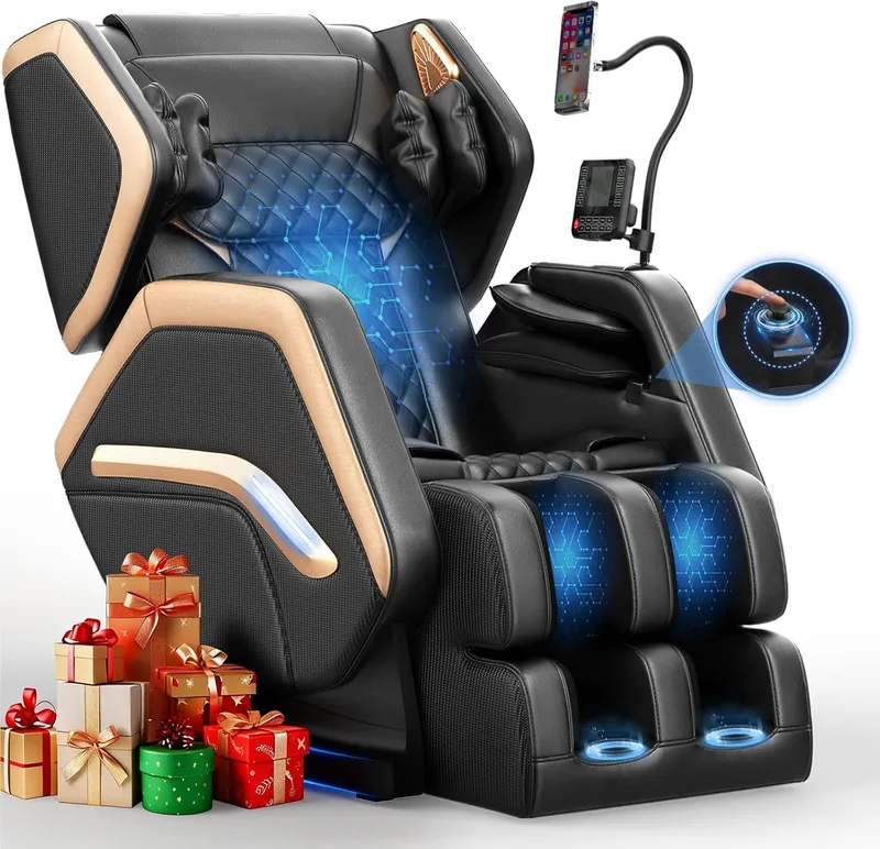 NAGLIFOR Massage Chair Full Body, Black&gold
