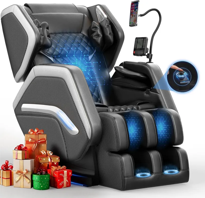 NAGLIFOR Massage Chair Full Body, Grey&silver
